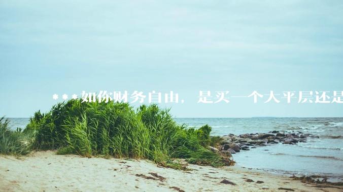 ***如你财务自由，是买一个大平层还是买一个大别墅？