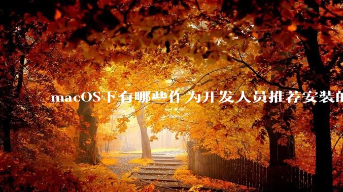 macOS下有哪些作为开发人员推荐安装的软件？