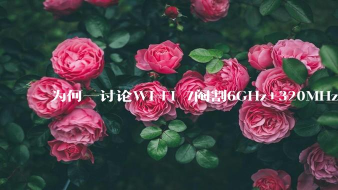 为何一讨论Wi-Fi 7阉割6GHz+320MHz，很多人都说用不上所以根本不在意？