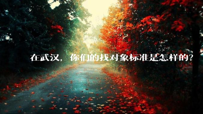 在武汉，你们的找对象标准是怎样的？