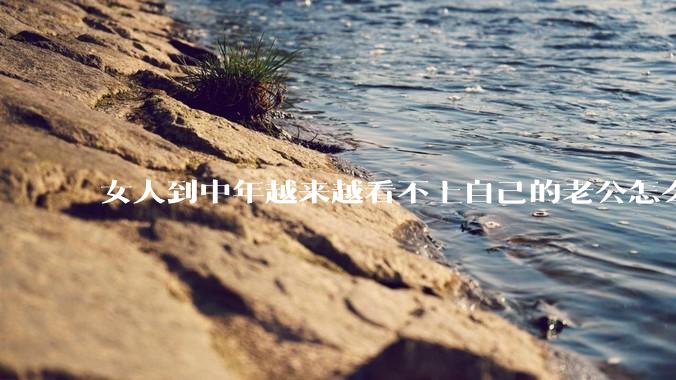 女人到中年越来越看不上自己的老公怎么办？