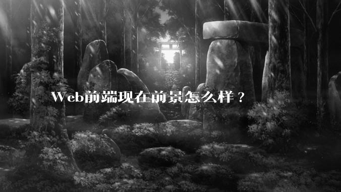 Web前端现在前景怎么样?